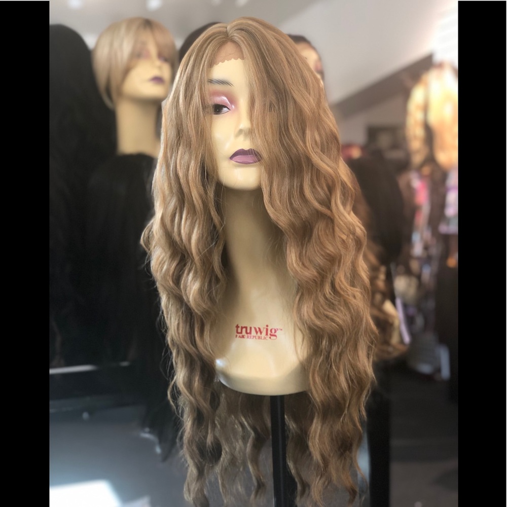 NEW 2026 Blonde mix Beach waves Lacefront Wig